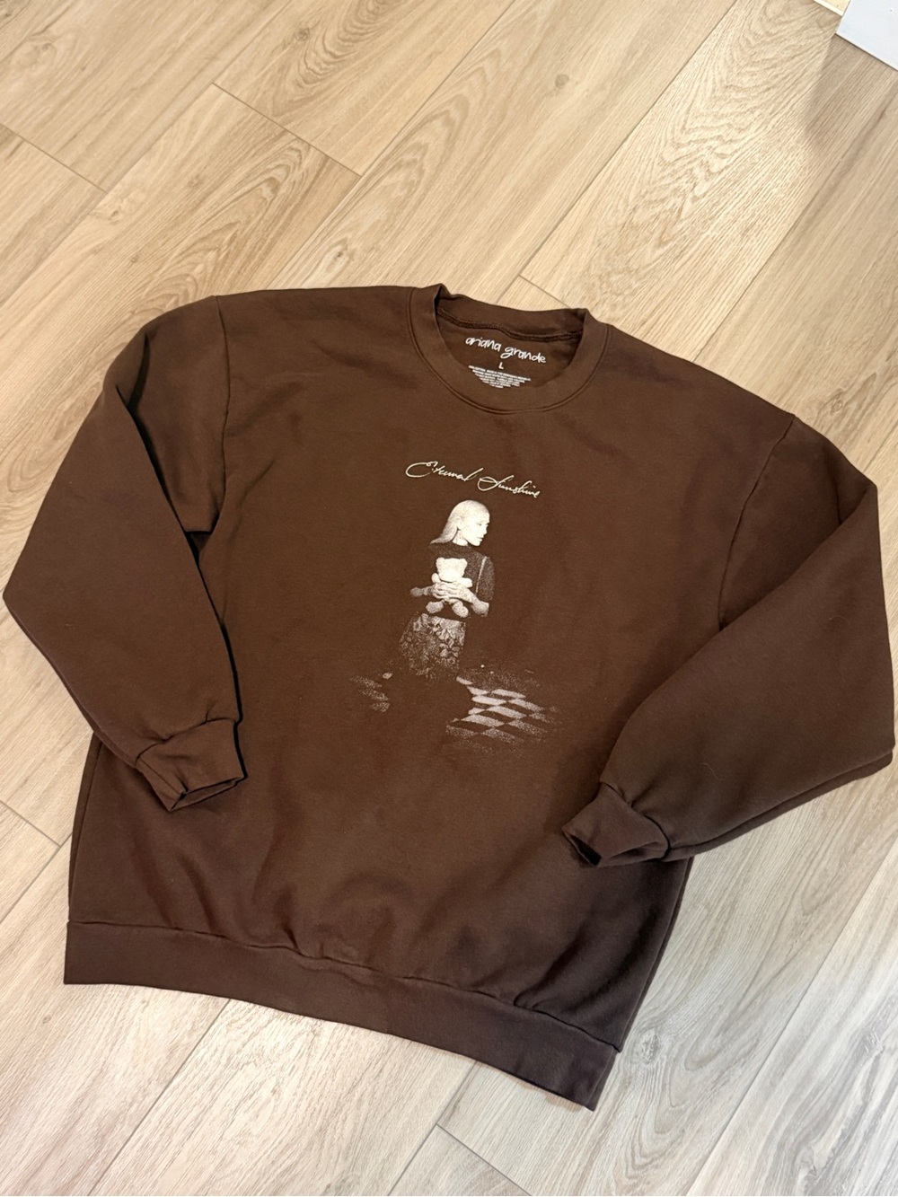 Ariana Grande Brown Eternal Sunshine Crewneck Sweatshirt